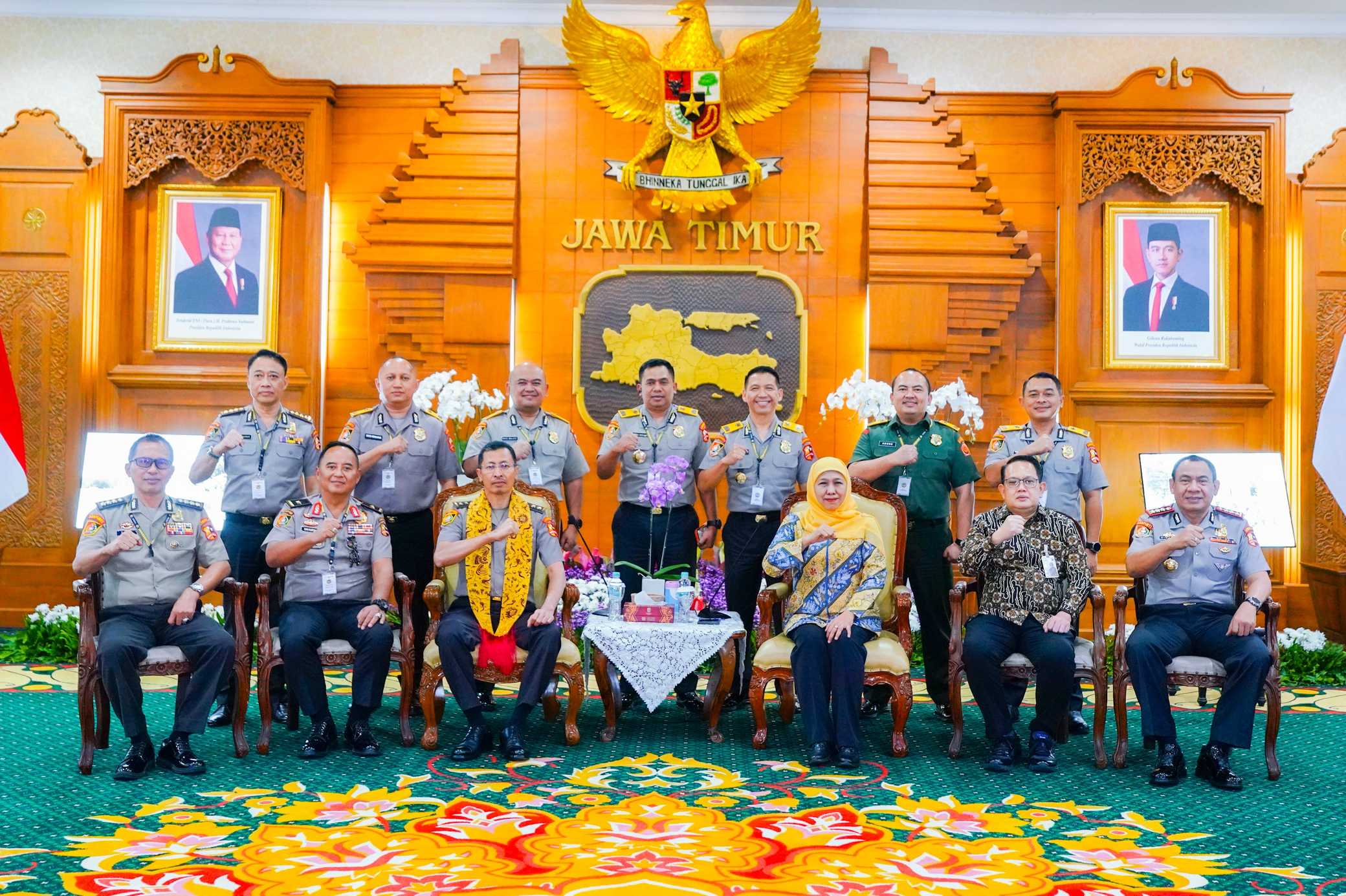 Gubernur Khofifah Paparkan Kunci Sukses Jatim Jadi Lumbung Pangan Nasional di Hadapan Peserta SESPIMTI Polri