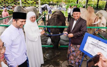 Gubernur Khofifah dan Wagub Emil Dardak Salat Idul Adha Bersama di Masjid Nasional Al Akbar Surabaya