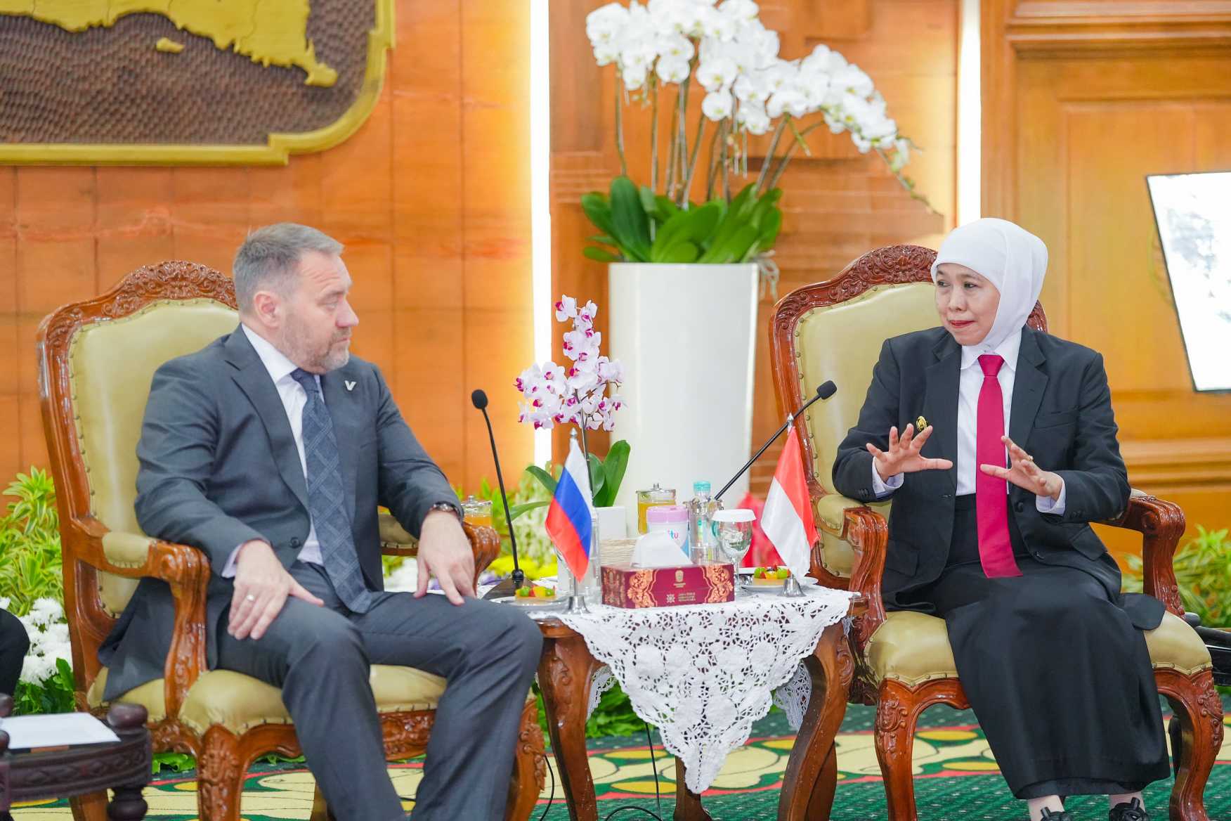 Gubernur Khofifah Perkuat Kemitraan Jawa Timur–Saint Petersburg, Bidik Kolaborasi Kapal Cepat Hingga Pusat Kanker Modern