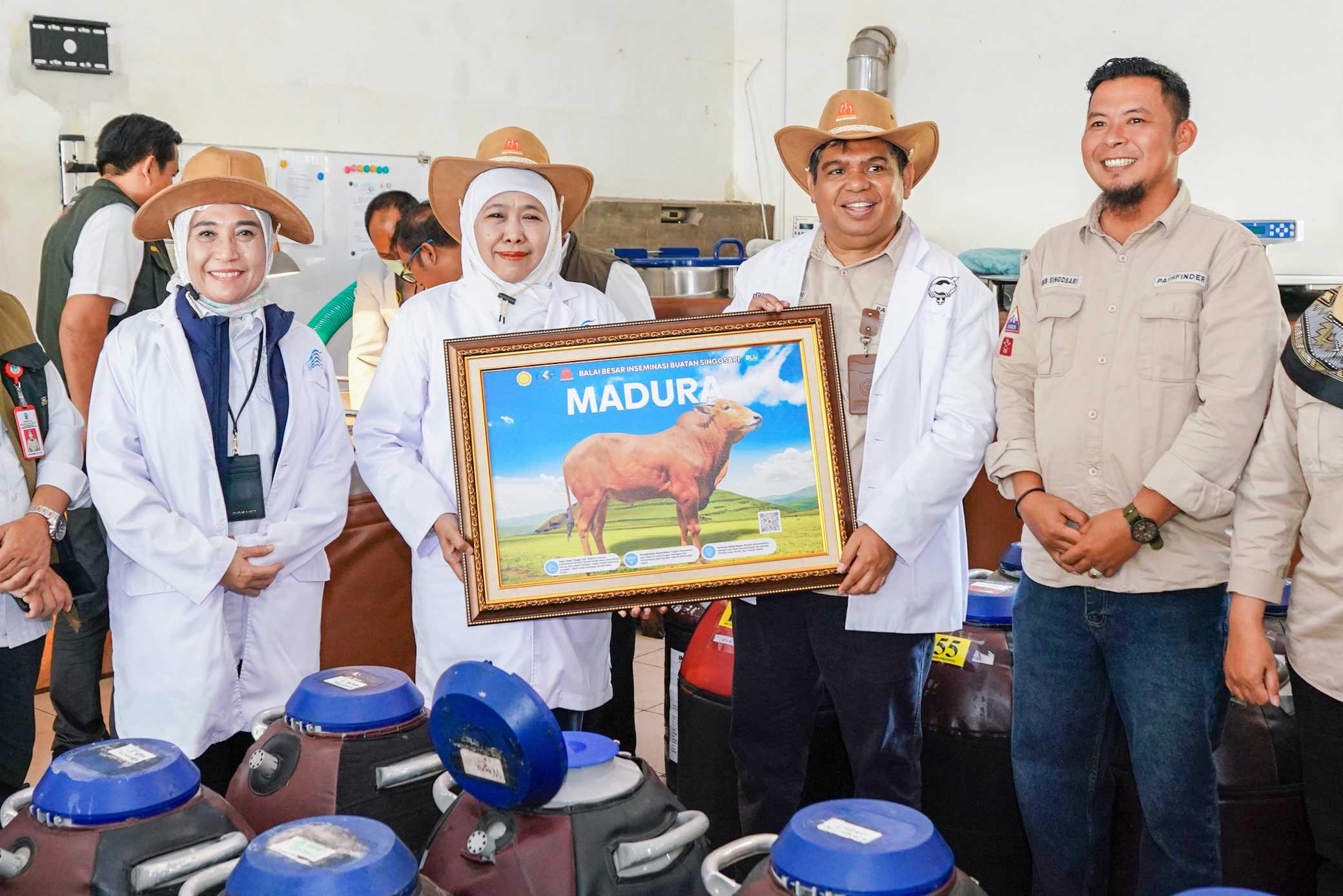 Gubernur Khofifah Apresiasi BBIB Singosari Kembangkan Semen Beku Wagyu dan Belgian Blue, Optimistis Indonesia Swasembada Daging 