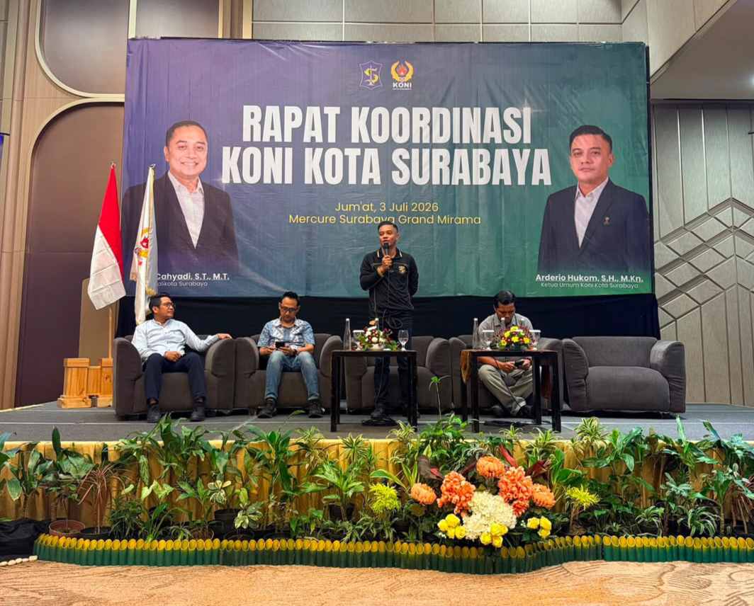 Rakor Bersama Cabor Berjalan Lancar, Ketua KONI Surabaya Pastikan Keluhan Fasilitas Latihan Ditindaklanjuti