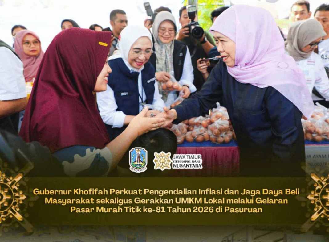 Jurus Jitu Gubernur Khofifah Lawan Inflasi, Borong Produk UMKM dan Gelar Pasar Murah ke-81 di Pasuruan