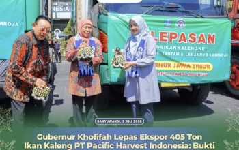 Dari Banyuwangi Untuk Dunia: Gubernur Khofifah Lepas 405 Ton Ikan Kaleng ke Pasar Global