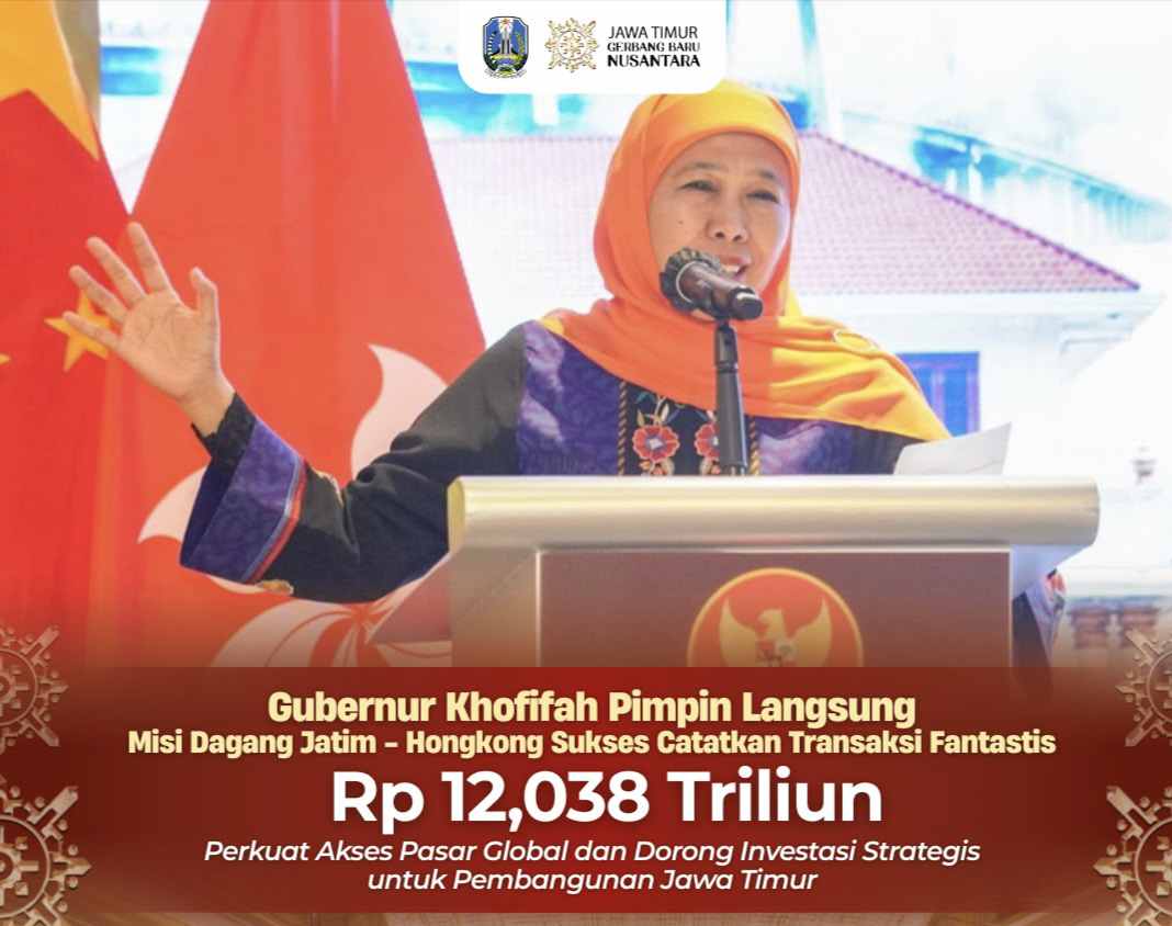 Gubernur Khofifah Pimpin Langsung Misi Dagang Jatim–Hong Kong, Bukukan Transaksi Fantastis Rp12,038 Triliun
