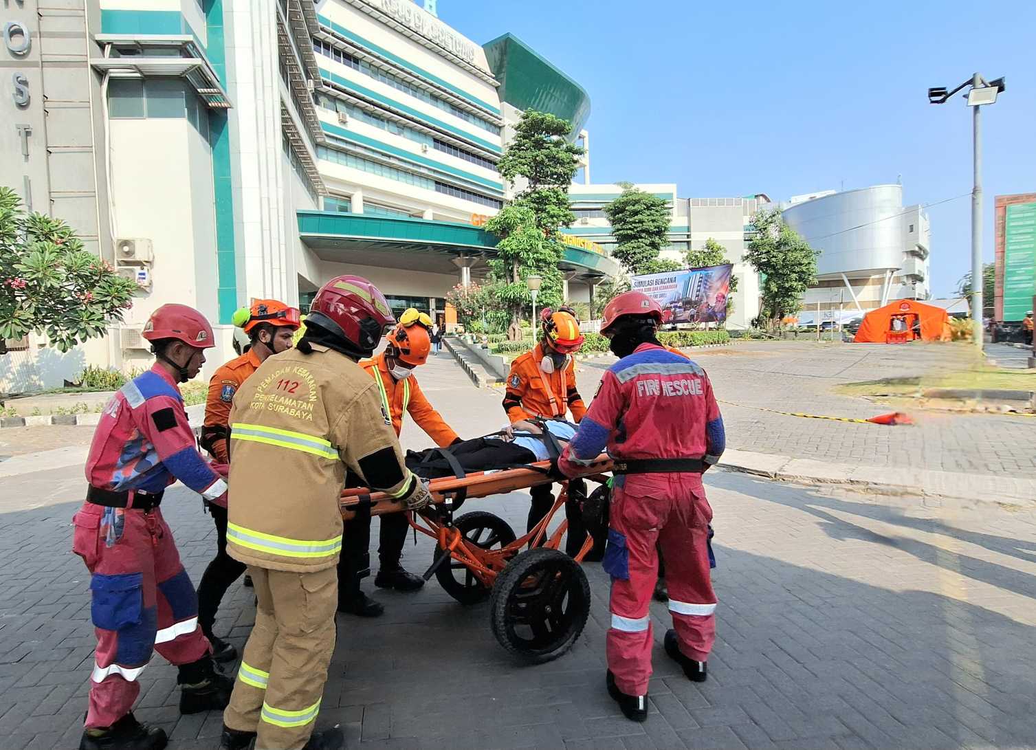 Usai Kebakaran Heboh, RSUD Dr Soetomo Uji Kesiapan Hadapi Gempa dan Api