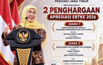 Jatim Borong Dua Penghargaan EBTKE 2026, Bukti Nyata Komitmen Efisiensi Energi