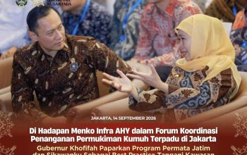 Gubernur Khofifah Paparkan Permata Jatim di Hadapan Menko AHY, 1.619 Hektare Kawasan Kumuh Jatim Berhasil Dikurangi