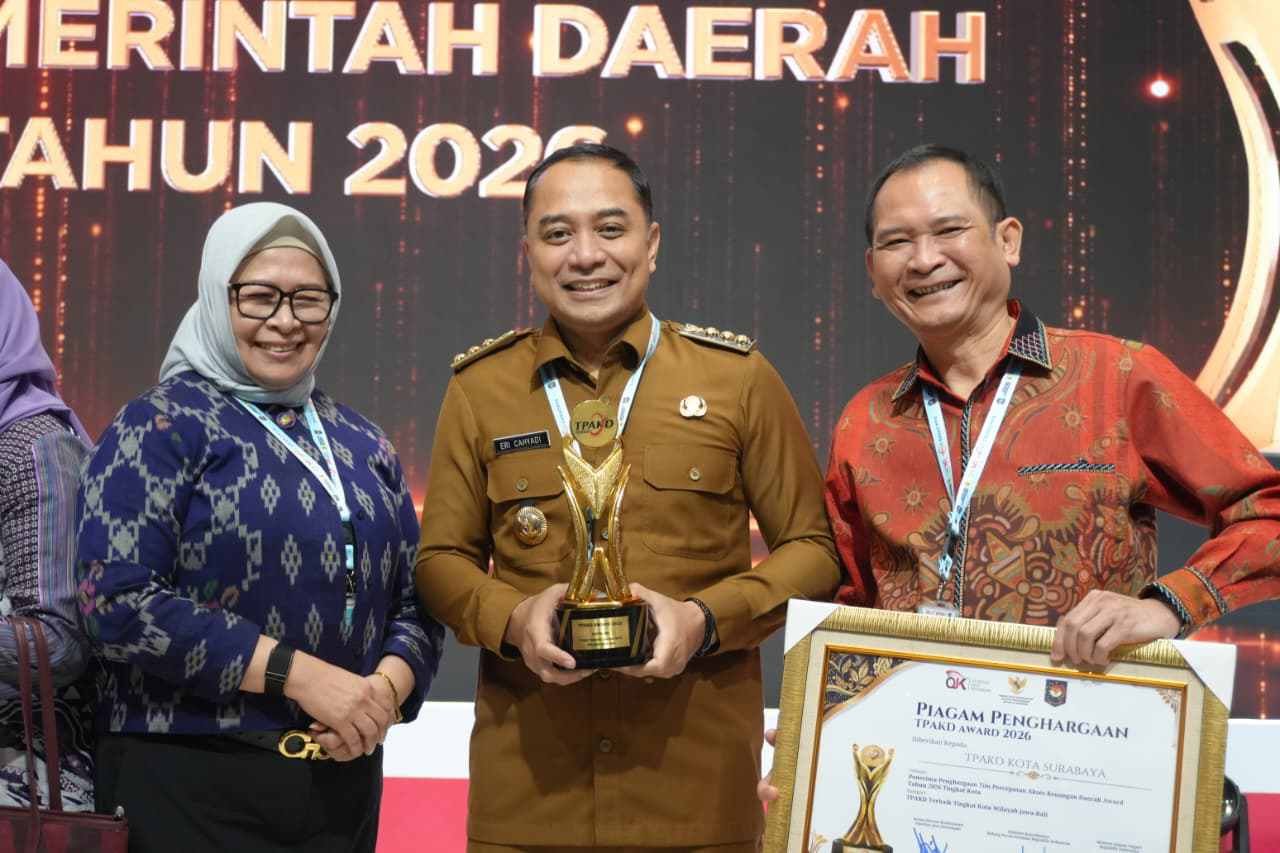 Surabaya Jadi Kota Terbaik se-Jawa-Bali di TPAKD Award 2026, Ini 7 Program Unggulan Pemkot