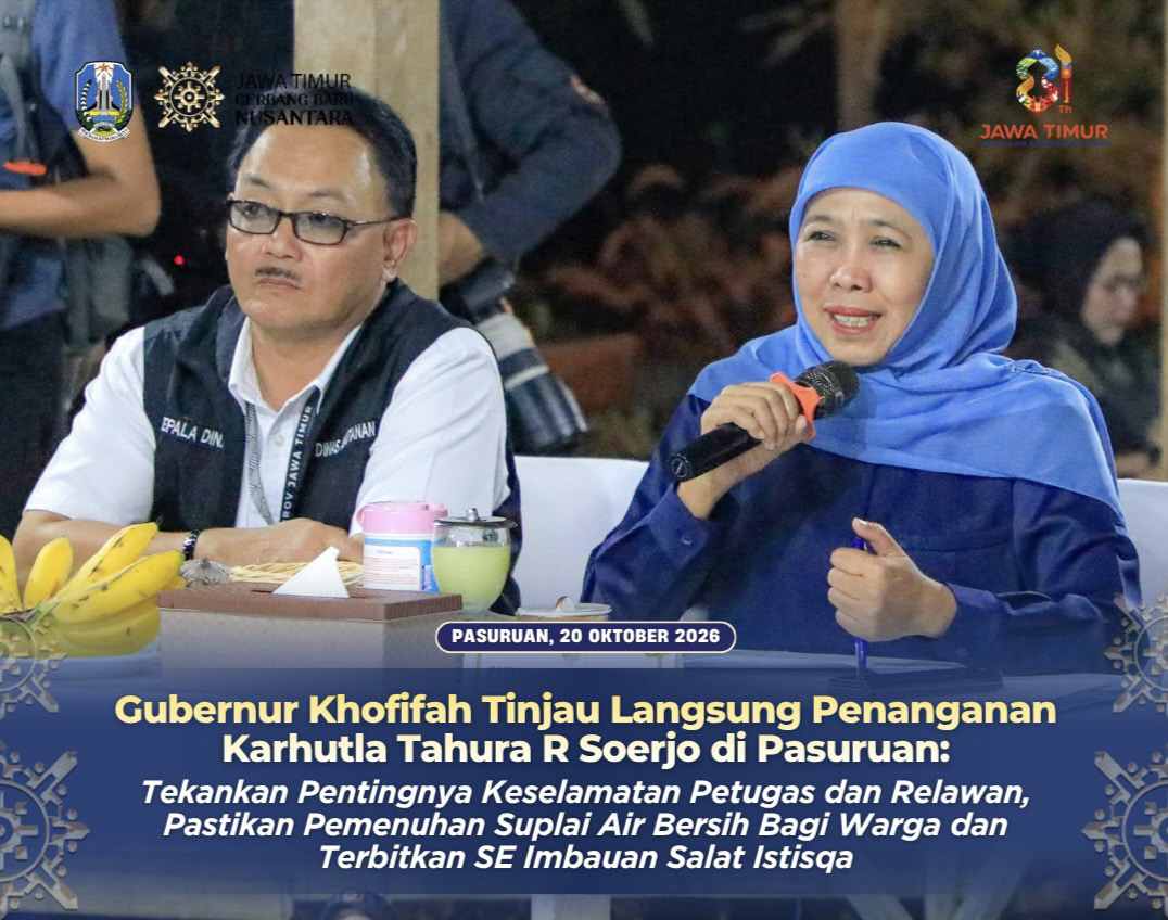 ​Atasi Karhutla Tahura R. Soerjo, Gubernur Khofifah Tegaskan Keselamatan Relawan dan Pasokan Air Bersih Jadi Prioritas Utama