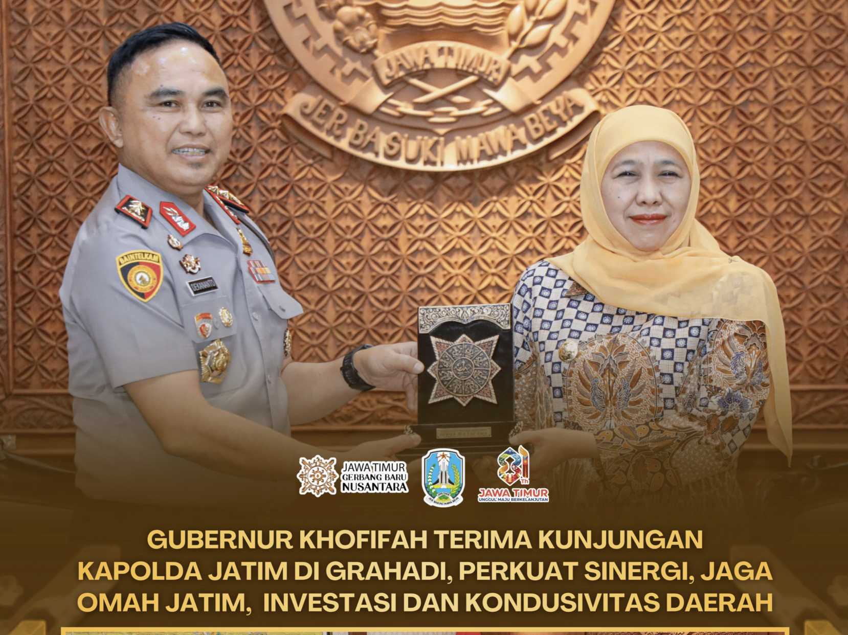​Perkuat Iklim Investasi dan Keamanan, Gubernur Khofifah dan Kapolda Jatim Mantapkan Sinergi Strategis